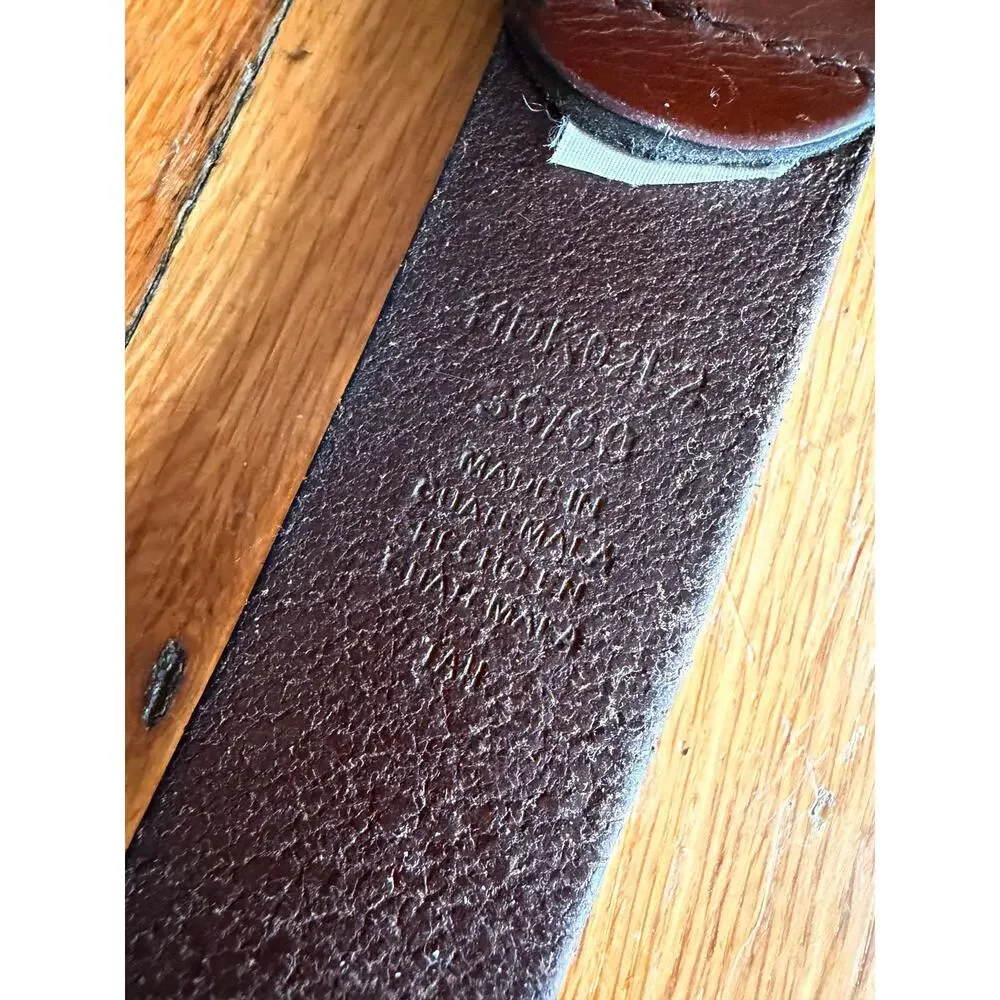 DOCKERS Distressed Brown Leather Belt Mens sz 36